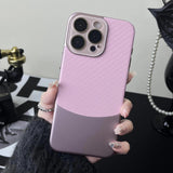Binary Carbon Fiber Glass Lens iPhone Case - Exoticase - For iPhone 15 Pro Max / Pink