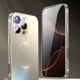 Brushed Frame Tempered Glass iPhone Case-Exoticase-Exoticase