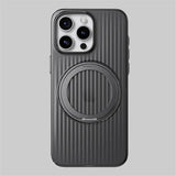 BumpWaves 360° Rotating Metal Ring iPhone Case-Exoticase-For iPhone 16 Pro Max-Black-Exoticase
