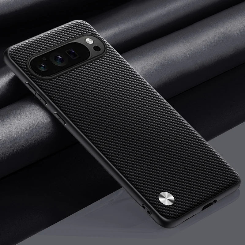 CODE Smooth PU Leather Google Pixel Case-Exoticase-For Pixel 9 Pro XL-Matte Black-Exoticase