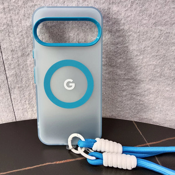 CandyMatte MagSafe Google Pixel Case with Lanyard-Exoticase-Pixel 9 Pro XL-Blue-Exoticase