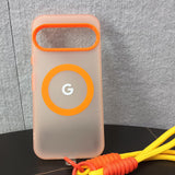 CandyMatte MagSafe Google Pixel Case with Lanyard-Exoticase-Pixel 9 Pro XL-Orange-Exoticase