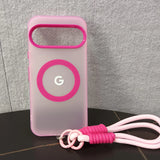 CandyMatte MagSafe Google Pixel Case with Lanyard-Exoticase-Pixel 9 Pro XL-Pink-Exoticase