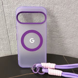 CandyMatte MagSafe Google Pixel Case with Lanyard-Exoticase-Pixel 9 Pro XL-Purple-Exoticase