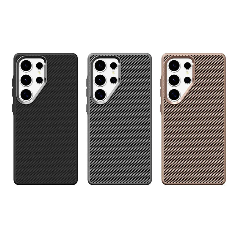 Carbon Kevlar Pattern Magnetic Samsung Phone Case-Exoticase-Exoticase