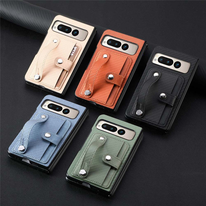 Carbon Pattern Wallet Case for Google Pixel Fold-Exoticase-