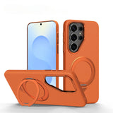 CarbonGrid Premium Aramid Pattern Samsung Case-Exoticase-Orange with Ring-Samsung S26 Ultra-Exoticase