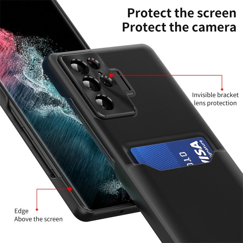Card Holder Invisible Bracket Samsung Wallet Case-Exoticase-Exoticase