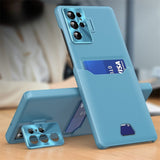 Card Holder Invisible Bracket Samsung Wallet Case-Exoticase-For S23 Ultra-Lake Blue-
