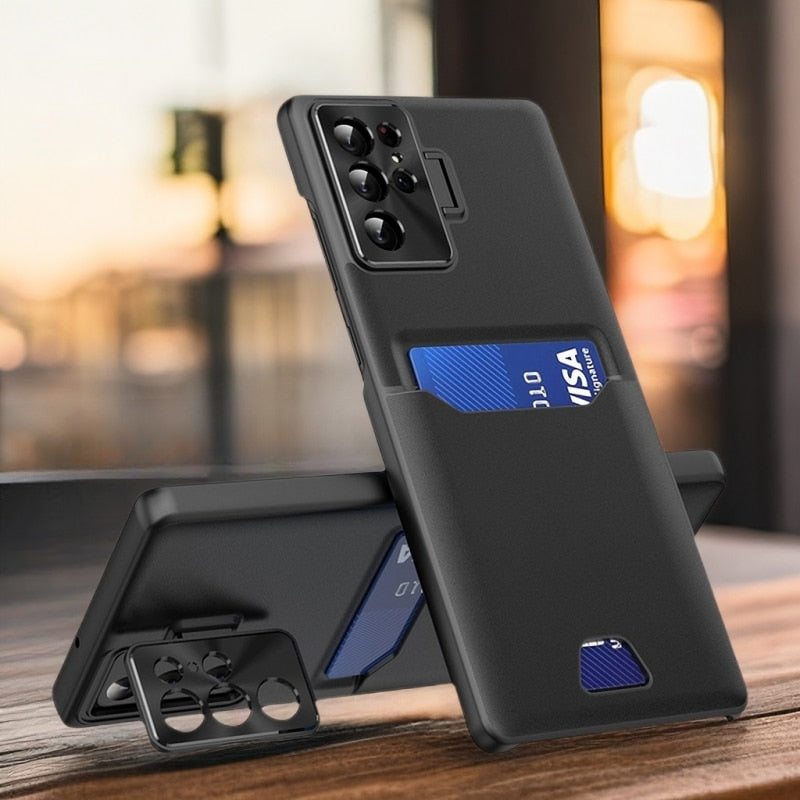 Card Holder Invisible Bracket Samsung Wallet Case-Exoticase-Exoticase