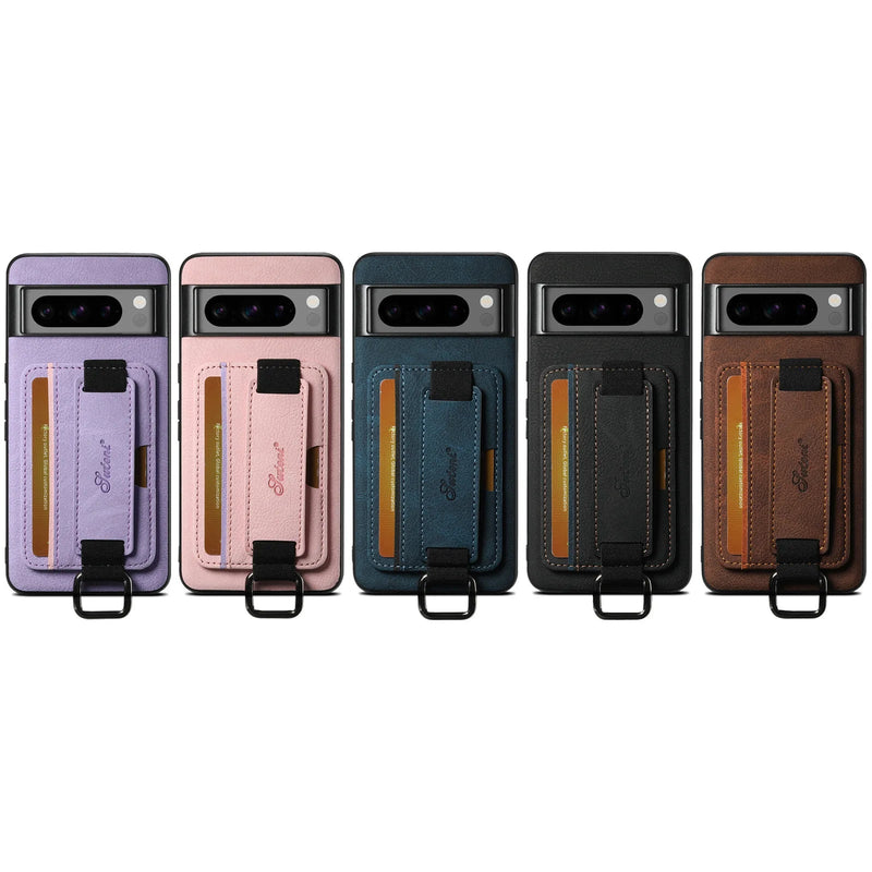 Card Holder Leather Strap Google Pixel Case-Exoticase-Exoticase