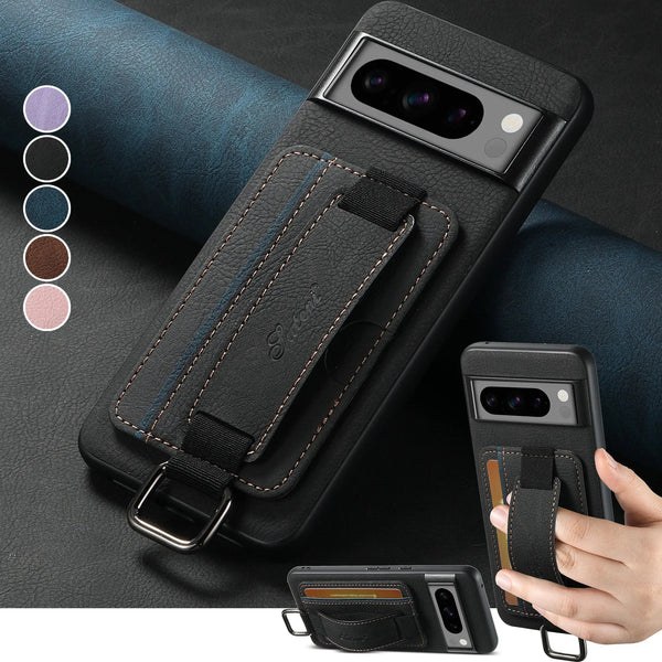 Card Holder Leather Strap Google Pixel Case-Exoticase-Exoticase