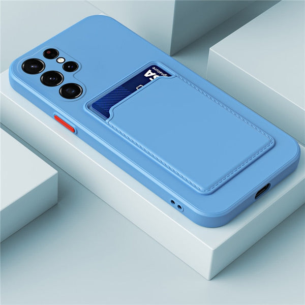 Card Holder Samsung Case - Exoticase - For S23 Ultra / Sky Blue