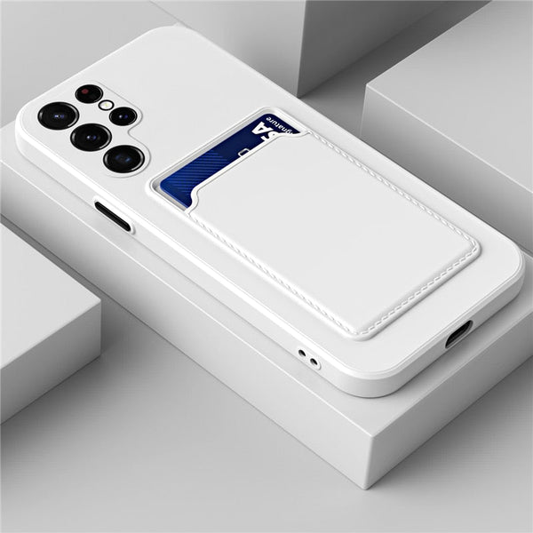 Card Holder Samsung Case - Exoticase - For S24 Ultra / White
