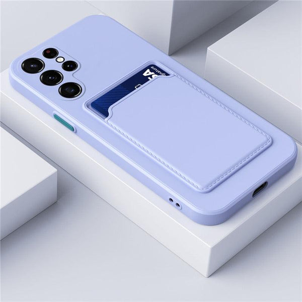 Card Holder Samsung Case - Exoticase - For S24 Ultra / Purple