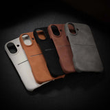 Card Pocket Sheepskin Leatherette iPhone Case-Exoticase-Exoticase