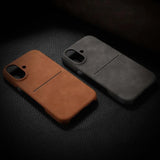 Card Pocket Sheepskin Leatherette iPhone Case-Exoticase-Exoticase