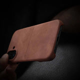Card Pocket Sheepskin Leatherette iPhone Case-Exoticase-Exoticase