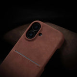 Card Pocket Sheepskin Leatherette iPhone Case-Exoticase-Exoticase