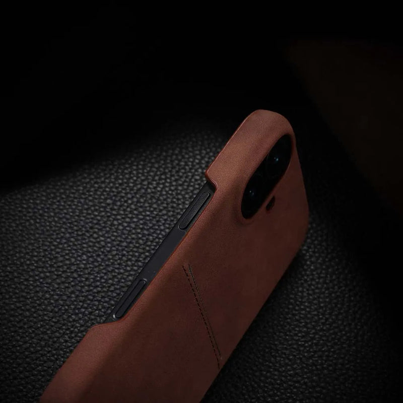 Card Pocket Sheepskin Leatherette iPhone Case-Exoticase-Exoticase