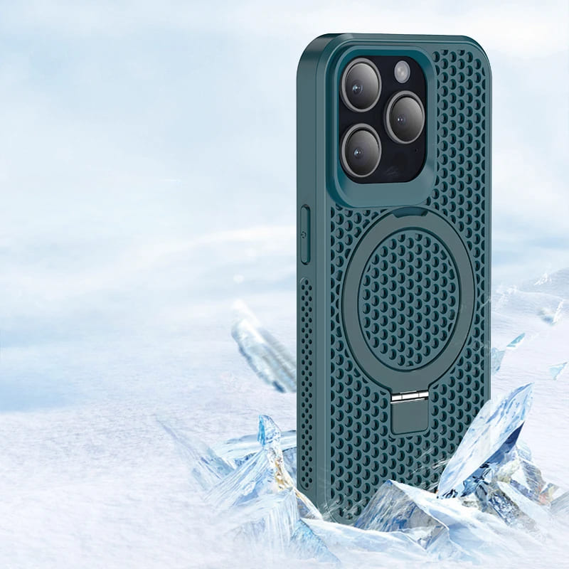 Cellular Mesh iPhone Case with Ring-Exoticase-For iPhone 15 Pro Max-Blue-Exoticase