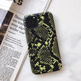 Chic Snakeskin Texture Apple iPhone Case-Exoticase-For iphone 14 Pro Max-Yellow-