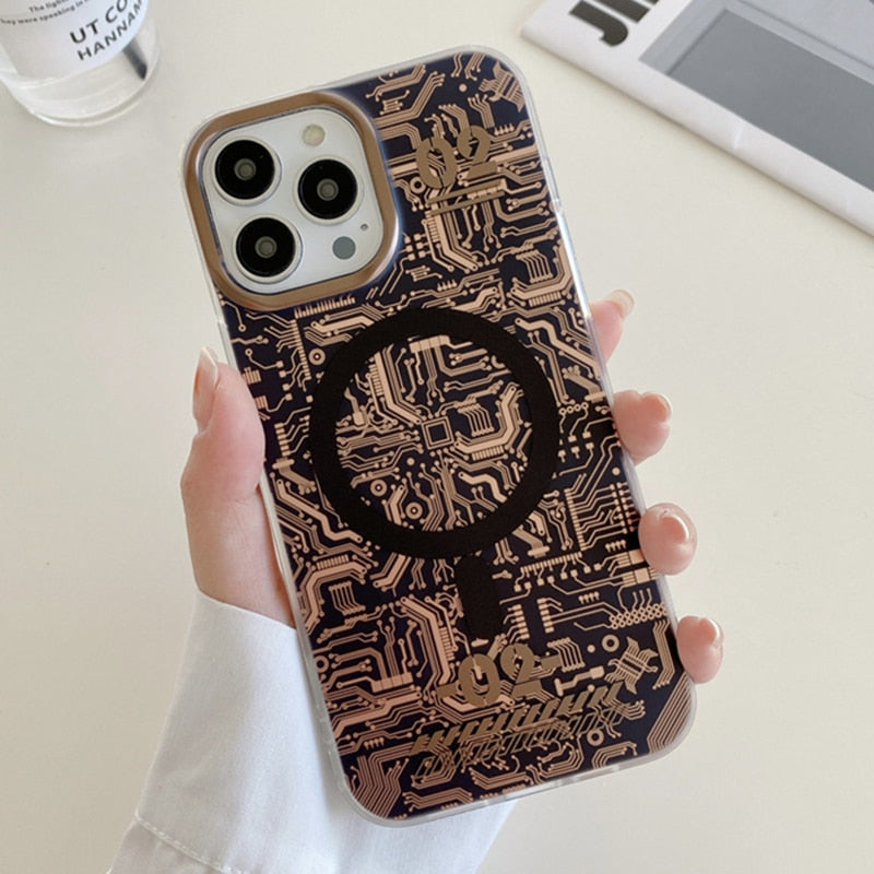 Circuit Board Pattern MagSafe iPhone Case – Exoticase
