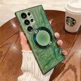 Circuit Board Wireless Charging Case for Samsung Galaxy-Exoticase-For Samsung S22-Green-