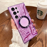 Circuit Board Wireless Charging Case for Samsung Galaxy-Exoticase-For Samsung S23 Ultra-Purple-