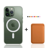Classic Clear MagSafe iPhone Case With Leather Wallet-Exoticase-Exoticase