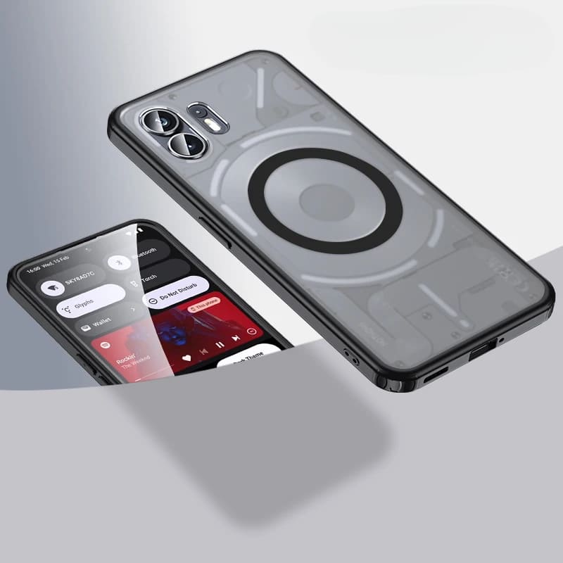 Classic MatteClear Magnetic Nothing Phone Case-Exoticase-Nothing Phone 2-Black Magnetic-Exoticase