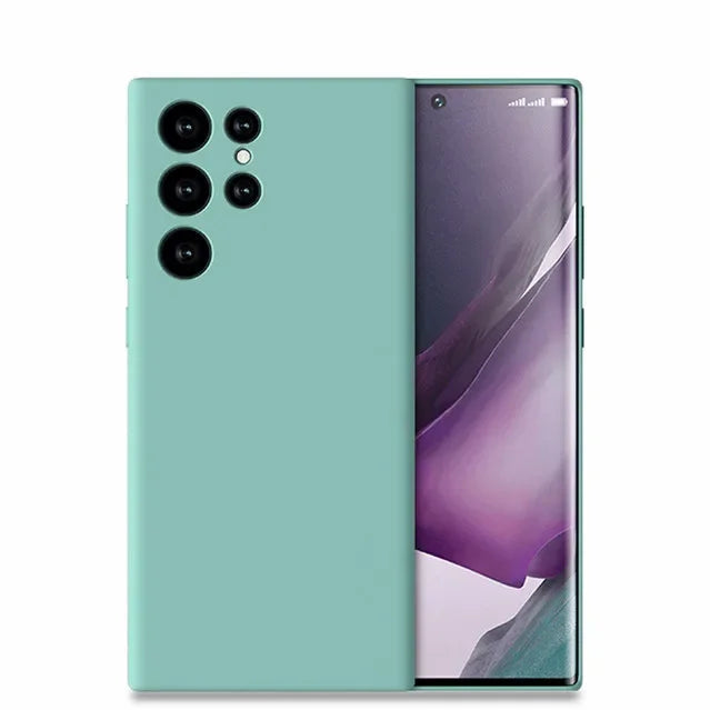 Classic Original Liquid Silicone Samsung Case-Exoticase-For Samsung Galaxy S24-Cyan-Exoticase