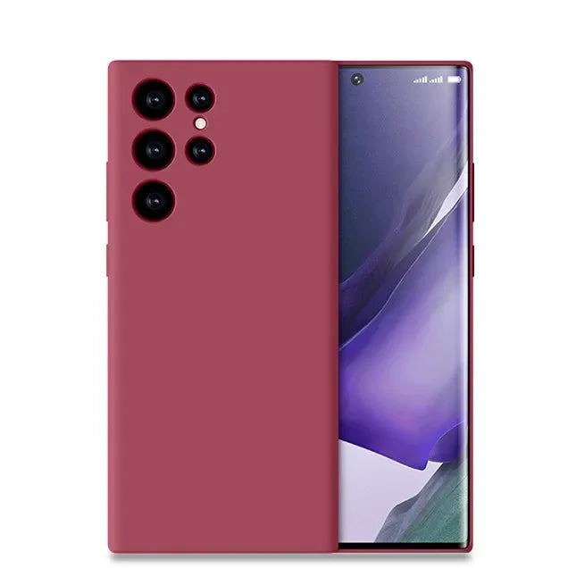 Classic Original Liquid Silicone Samsung Case-Exoticase-For Samsung Galaxy S24-Camellia Red-Exoticase