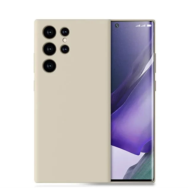 Classic Original Liquid Silicone Samsung Case-Exoticase-For Samsung Galaxy S24-White-Exoticase