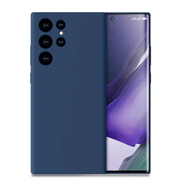 Classic Original Liquid Silicone Samsung Case-Exoticase-For Samsung Galaxy S24-Dark Blue-Exoticase