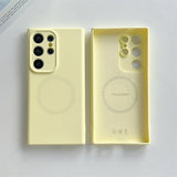 Classic Original Liquid Silicone Samsung Case-Exoticase-For Samsung Galaxy S26 Ultra-Light Yellow-Exoticase