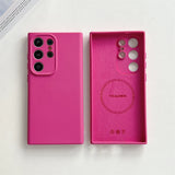 Classic Original Liquid Silicone Samsung Case-Exoticase-For Samsung Galaxy S26 Ultra-Rose Red-Exoticase