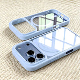 Clear Acrylic Soft Silicone MagSafe iPhone Case-Exoticase-iPhone 17 Pro Max-Light Blue-Exoticase