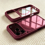 Clear Acrylic Soft Silicone MagSafe iPhone Case-Exoticase-iPhone 17 Pro Max-Red-Exoticase