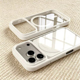 Clear Acrylic Soft Silicone MagSafe iPhone Case-Exoticase-iPhone 17 Pro Max-White-Exoticase