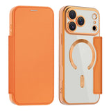 Clear Back MagSafe Wallet Apple iPhone Case-Exoticase-For iPhone 17 Pro Max-Orange-Exoticase