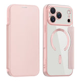 Clear Back MagSafe Wallet Apple iPhone Case-Exoticase-For iPhone 17 Pro-Pink-Exoticase