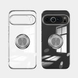 Clear Metal Ring Electroplated Google Pixel Case-Exoticase-For Pixel 9 Pro XL-White-Exoticase