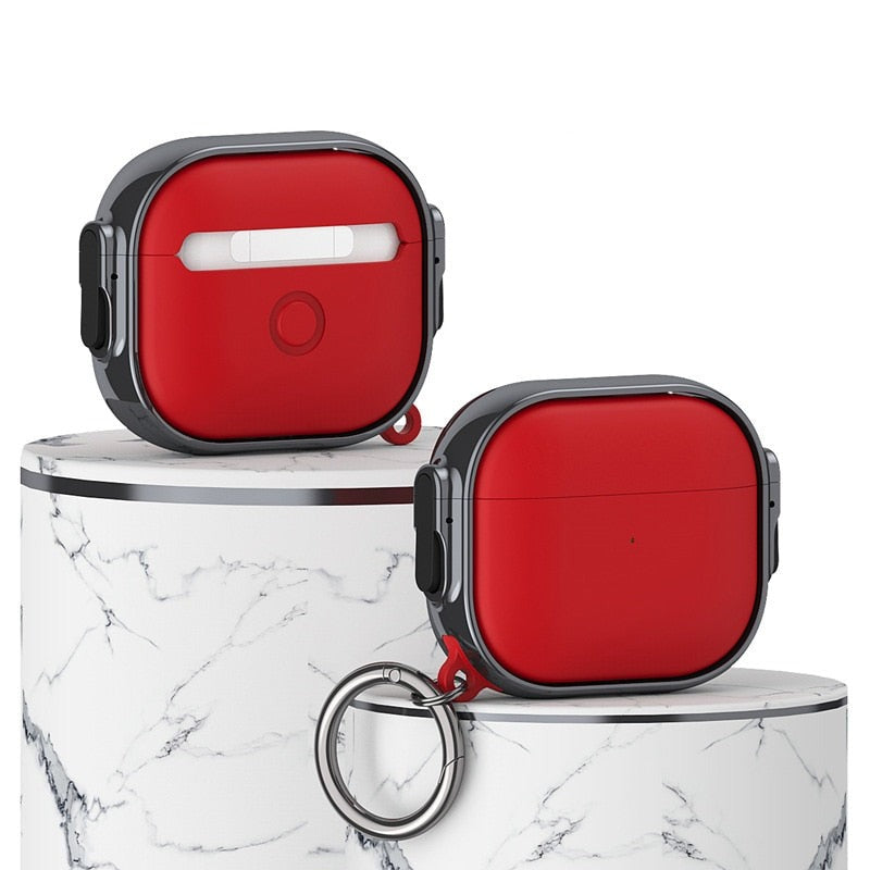 Clip Switch Plated AirPods Case-Exoticase-Black - Red-For AirPods Pro 2-