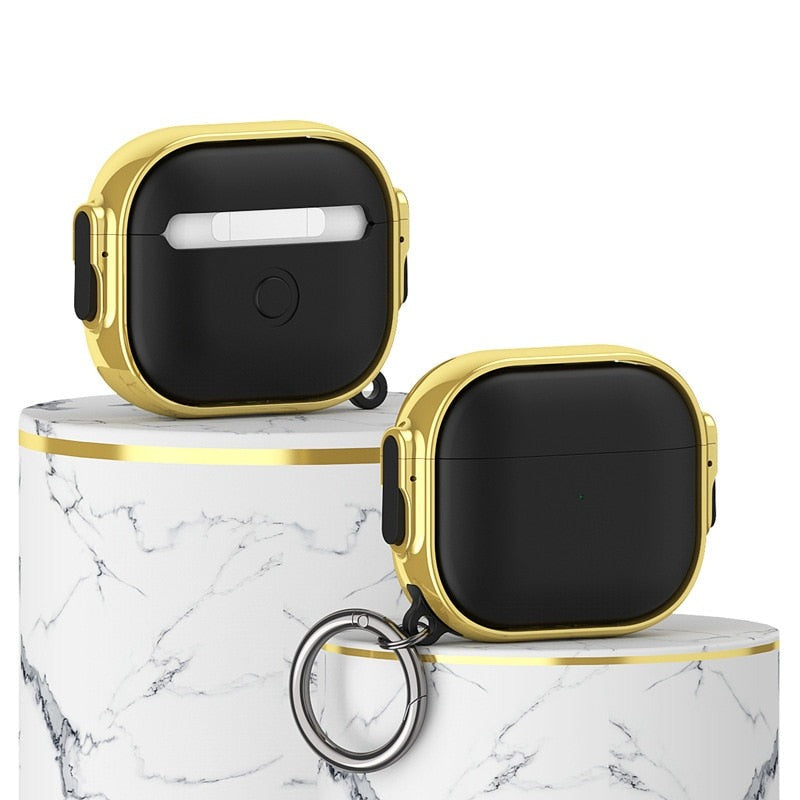 Clip Switch Plated AirPods Case-Exoticase-Gold - Black-For AirPods Pro 2-