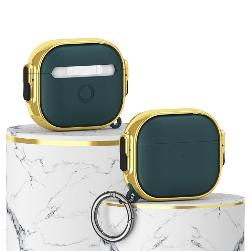 Clip Switch Plated AirPods Case-Exoticase-Gold - Green-For AirPods Pro 2-