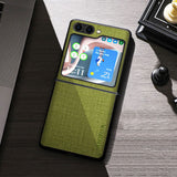 Cloth Texture Case for Samsung Galaxy Z Flip-Exoticase-Z Flip 5-Green-