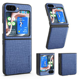 Cloth Texture Case for Samsung Galaxy Z Flip-Exoticase-Samsung Z Flip 7-Blue-Exoticase
