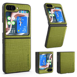 Cloth Texture Case for Samsung Galaxy Z Flip-Exoticase-Samsung Z Flip 7-Green-Exoticase