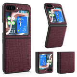 Cloth Texture Case for Samsung Galaxy Z Flip-Exoticase-Samsung Z Flip 7-Red-Exoticase